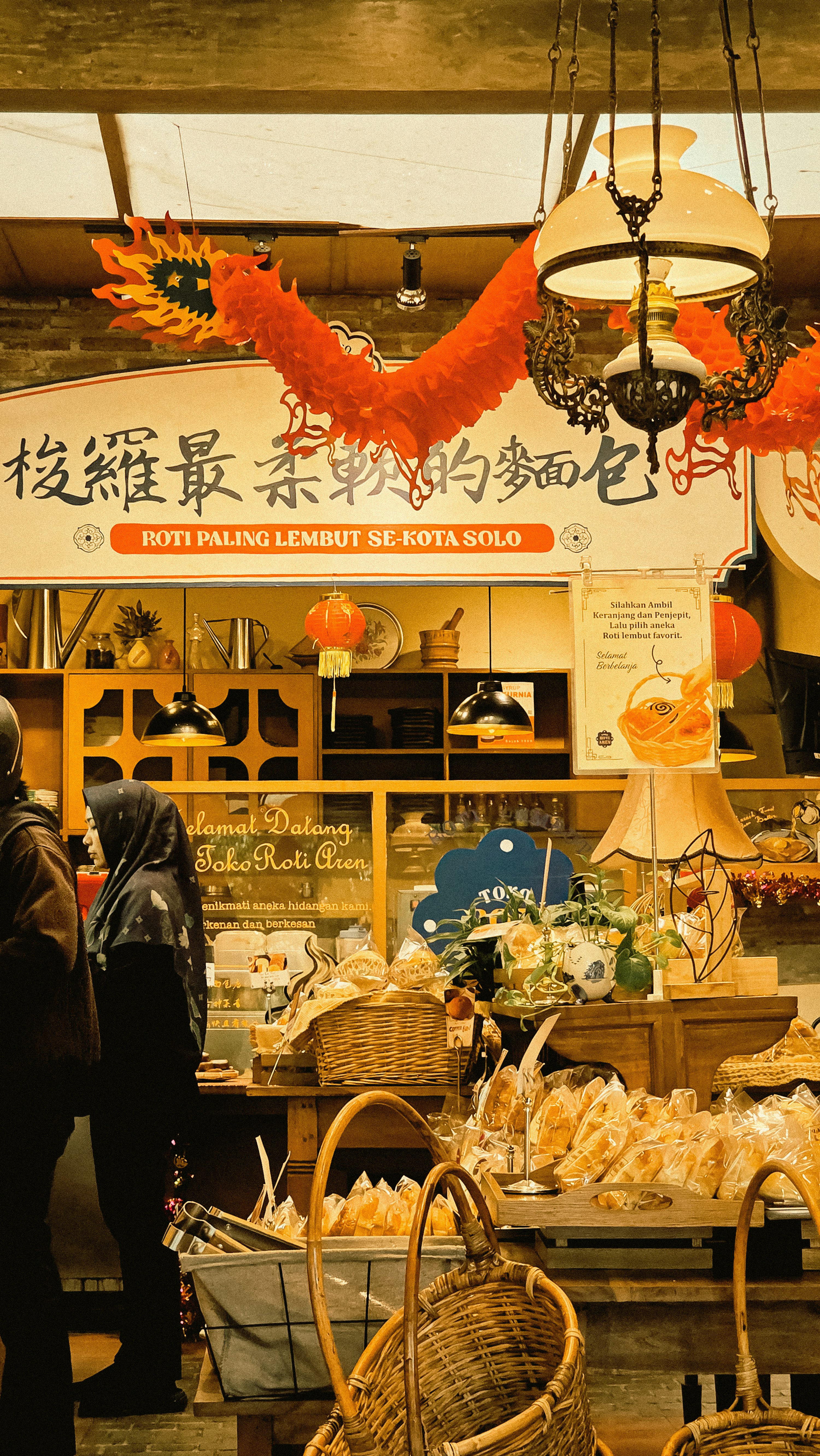 Thai bread bakery display