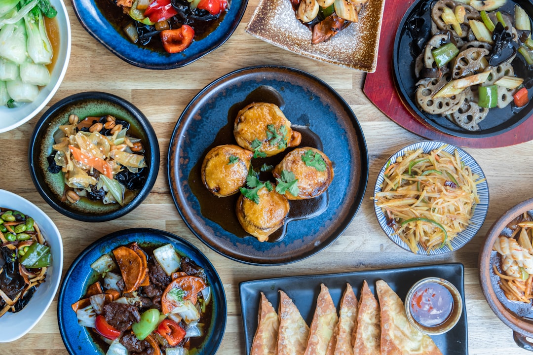 Vibrant Asian food spread representing Singapore's culinary diversity