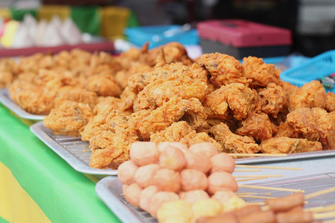 Colorful halal buffet spread with Malay and Indonesian dishes