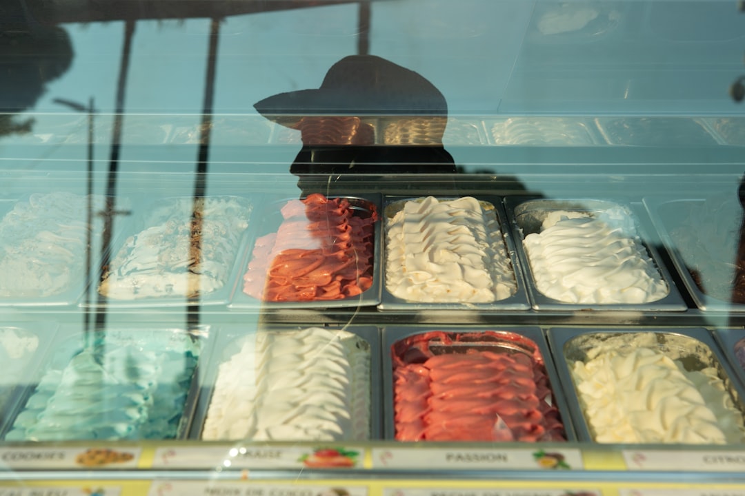 Gelato display at Momolato dessert cafe