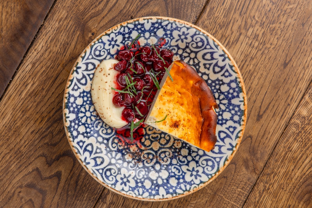 Olivia Restaurant creamy homemade burnt cheesecake with blue cheese