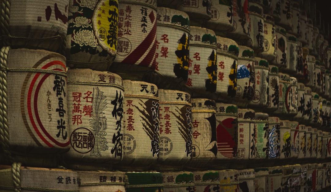 Japanese sake rice wine brewing