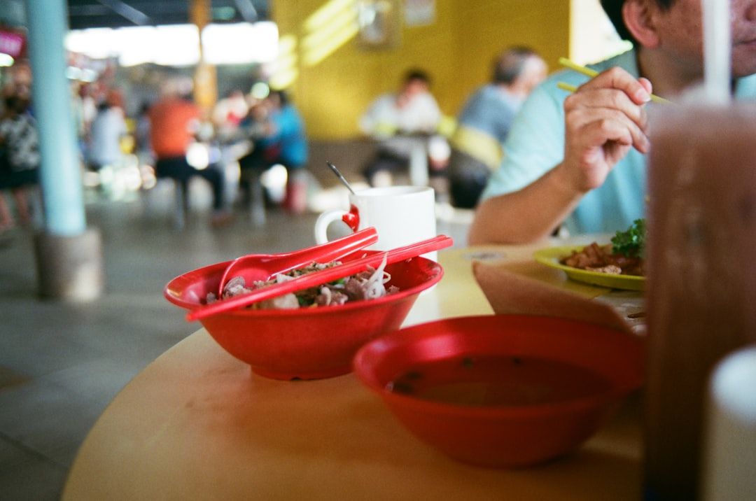 Singapore hawker food spread with local favorites